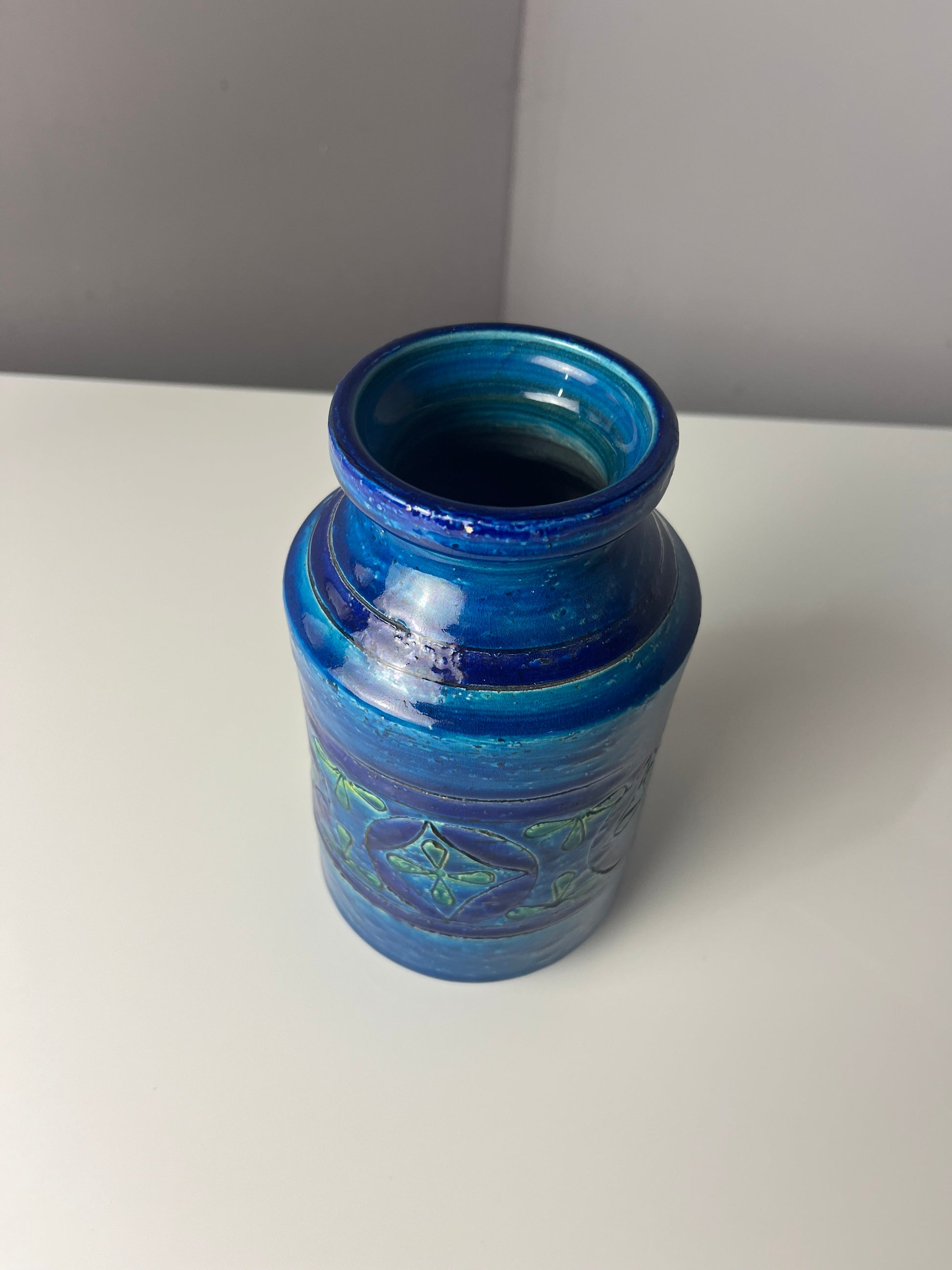 Vase Azul Rimini von Aldo Londi für Bitossi
