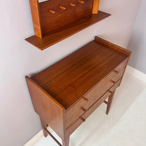 Set: Kommode mit Spiegel Teak