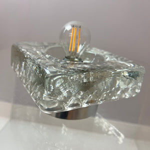 Wandlampe Ice Cube Glas Chrom