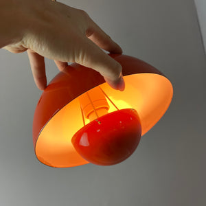 Hängelampe Flowerpot VP1 orange von Verner Panton für Louis Poulsen