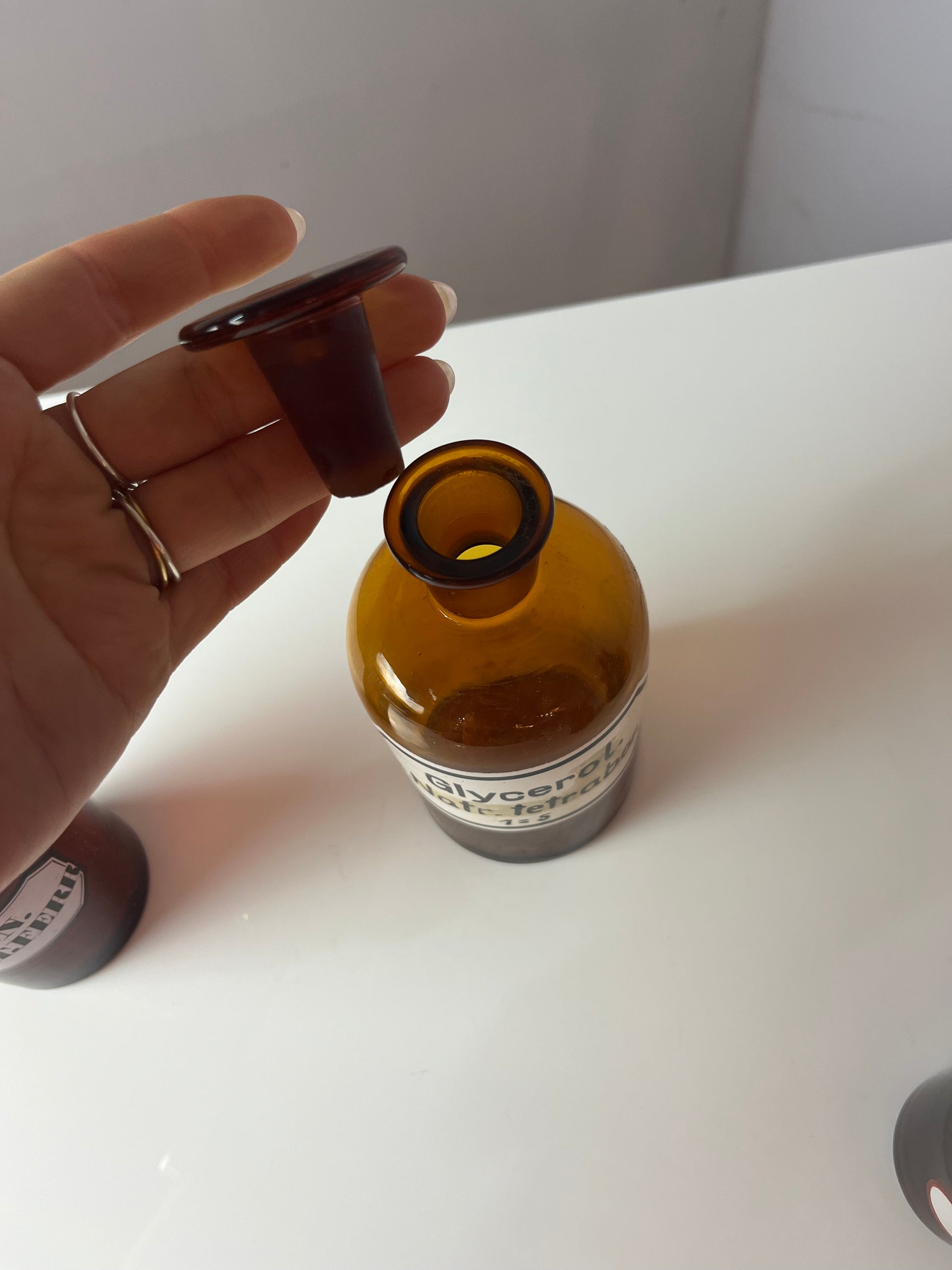 Set: 4x Apothekerglas braun