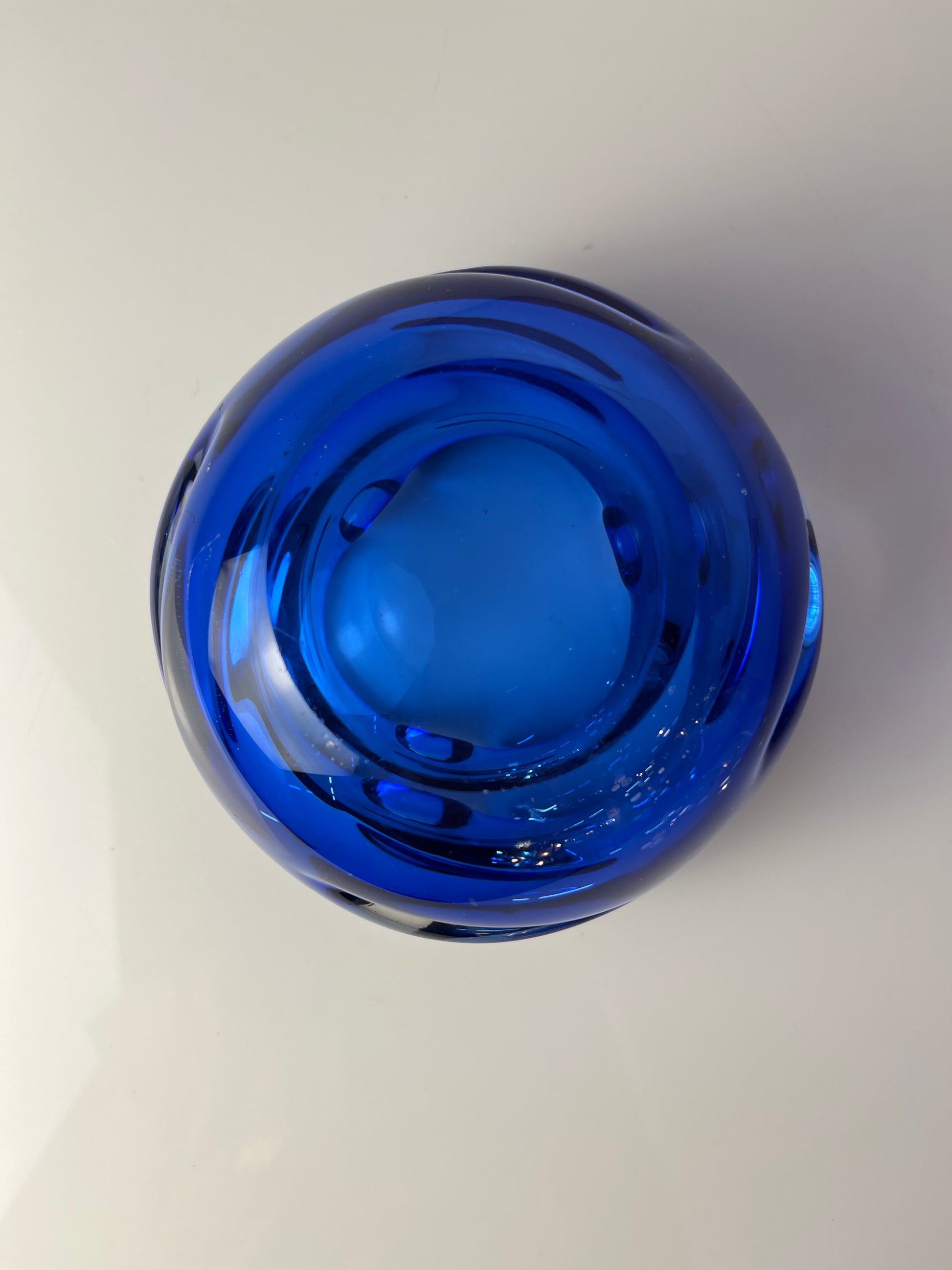Aschenbecher blau Glas
