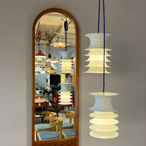 Lamellenlampe Strini weiß Kunststoff