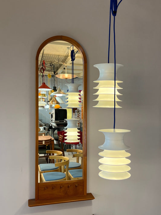 Lamellenlampe Strini weiß Kunststoff