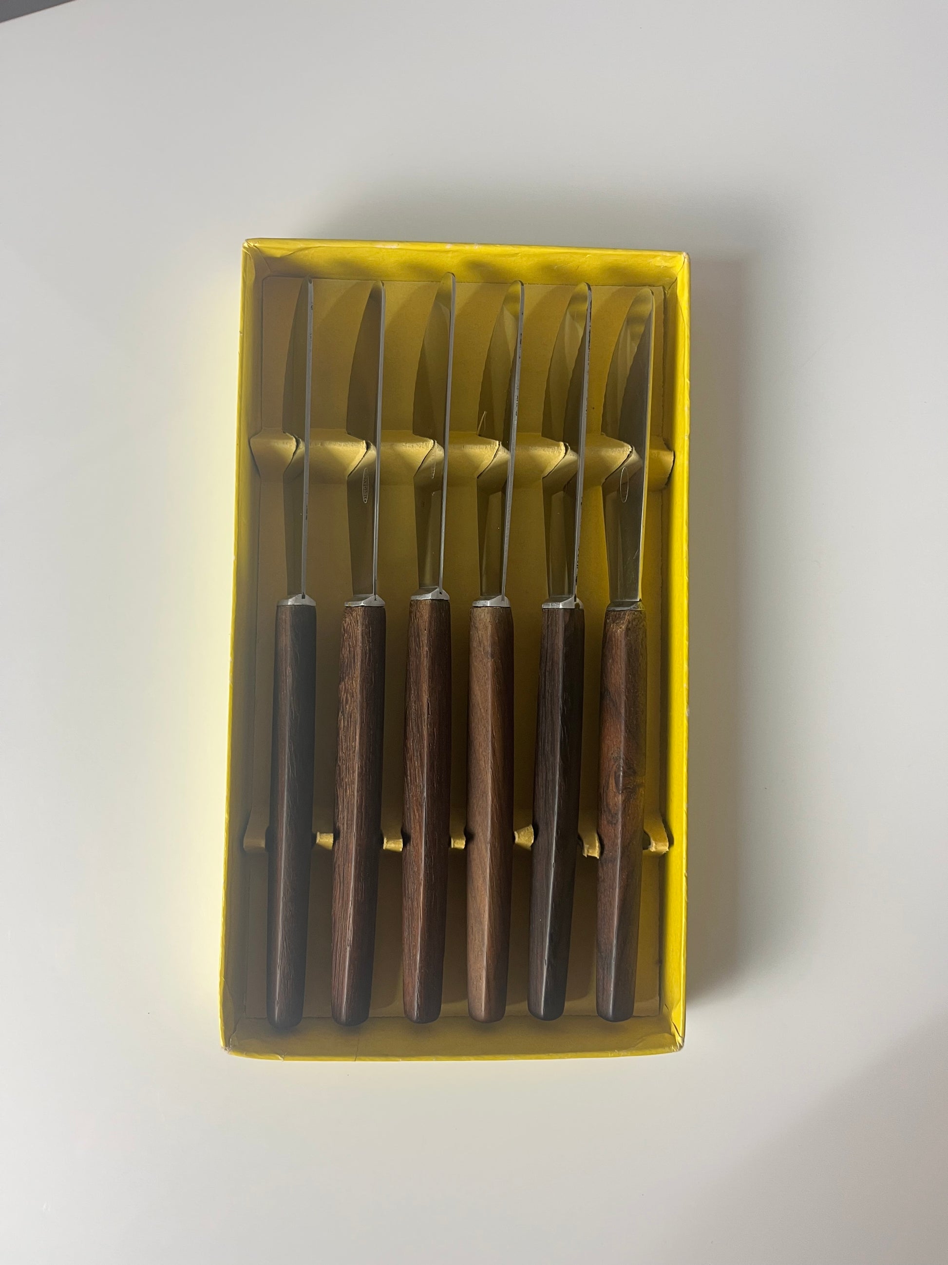 Set: 6x Buttermesser Teak in Box
