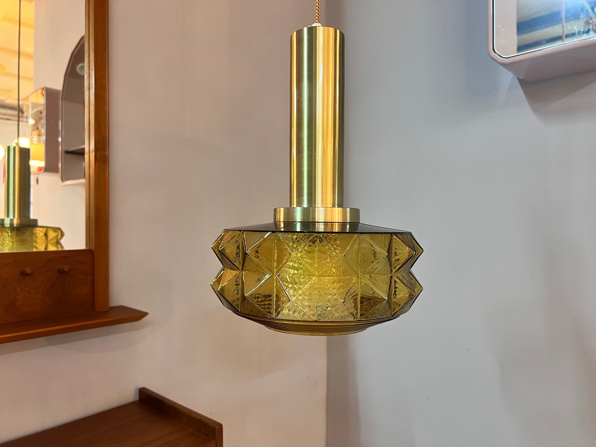 Hängelampe gold Glas von Vitrika