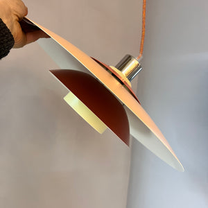 Lamellenlampe neu lackiert peach