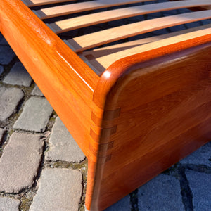 Gästebett Massivholz Teak 100x200 mit Matratze