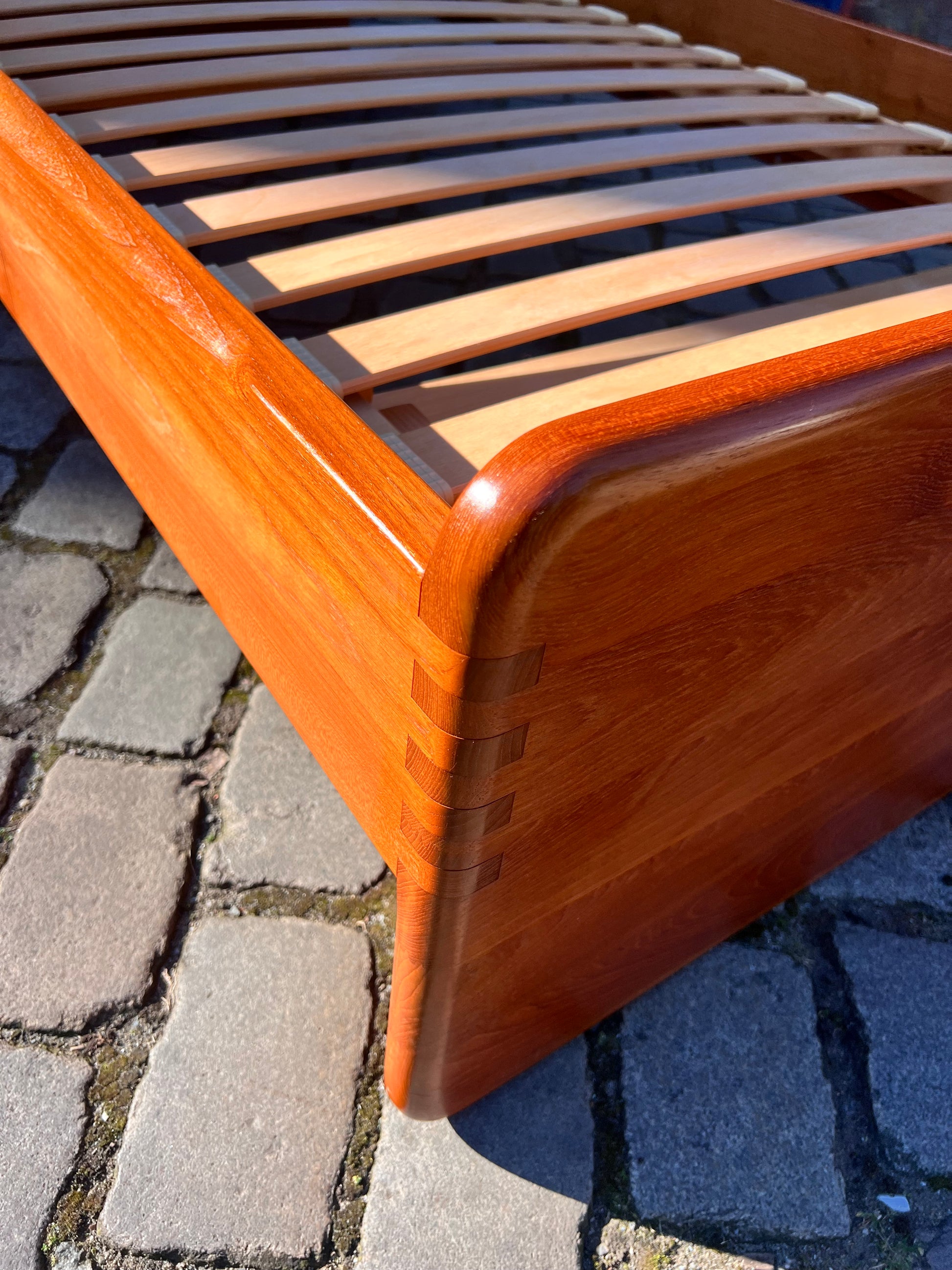 Gästebett Massivholz Teak 100x200 mit Matratze