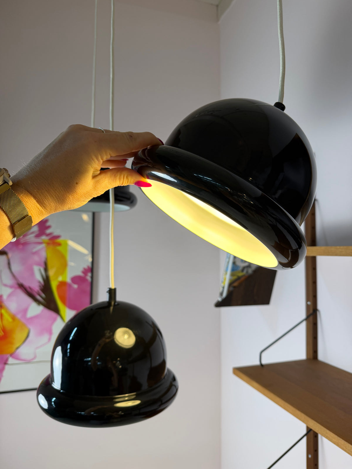 Hängelampe Bowler Hat schwarz