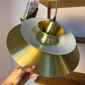 Lamellenlampe gold gelb von Bent Nordsted für Lyskær