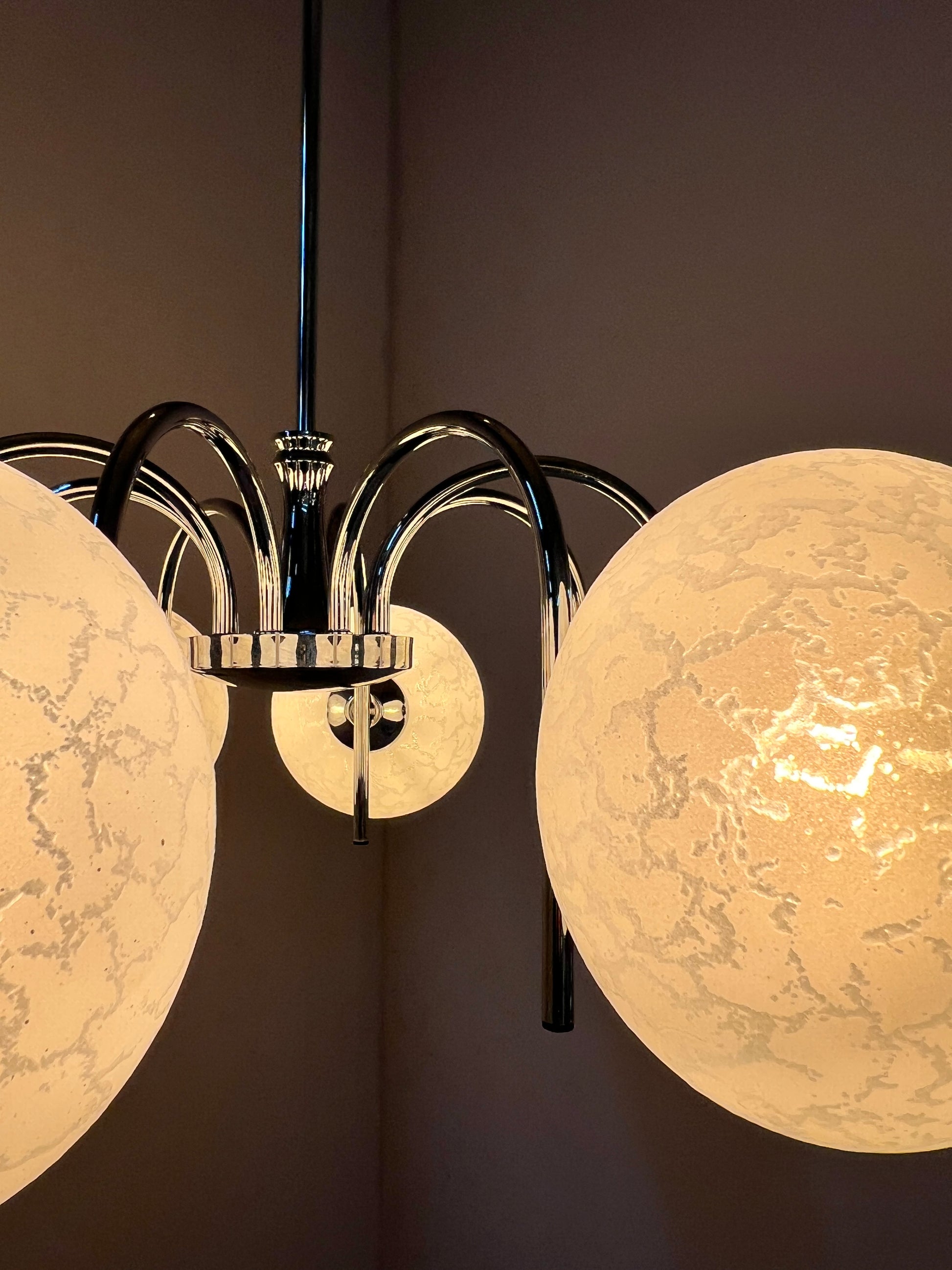 Kronleuchter mit 8 Kugeln von Richard Essig für Hustadt