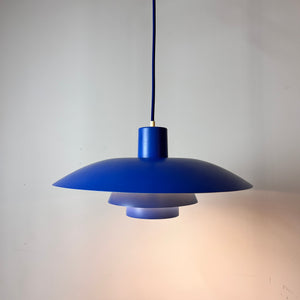 Lamellenlampe PH4 blau von Poul Henningsen für Louis Poulsen