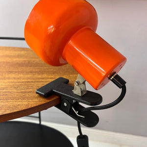 Klemmlampe orange 70er