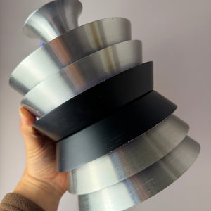 Lamellenlampe Trava silber schwarz lila von Carl Thore für Granhaga