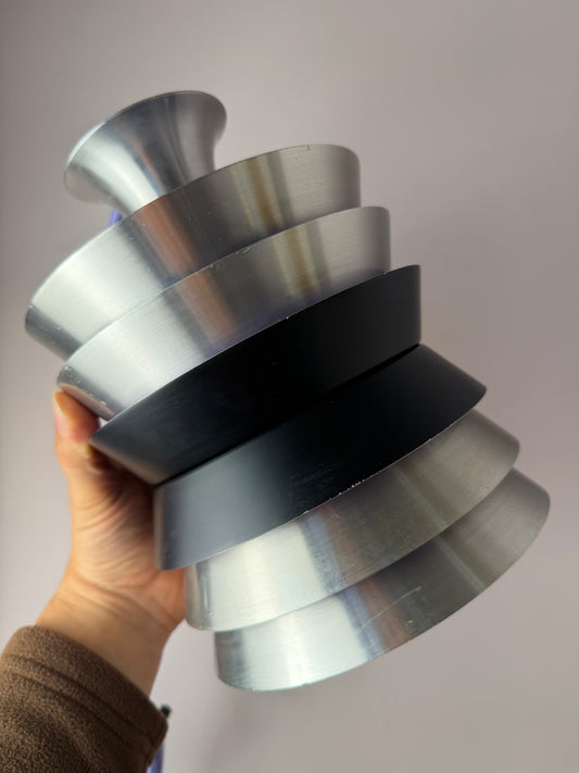 Lamellenlampe Trava silber schwarz lila von Carl Thore für Granhaga