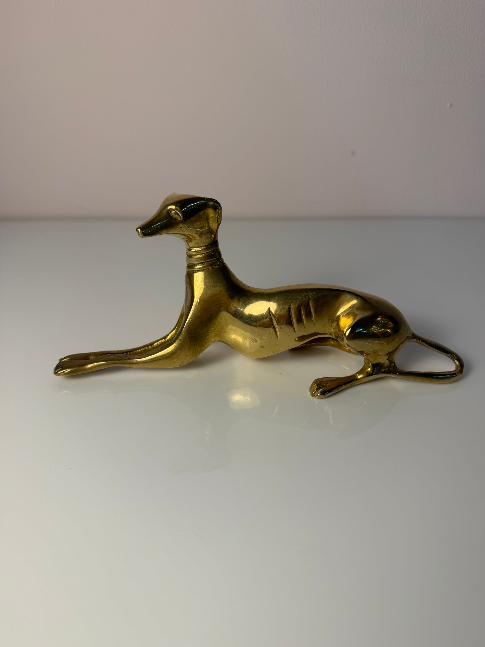 Set: 2 Windhunde Messing aus Dänemark