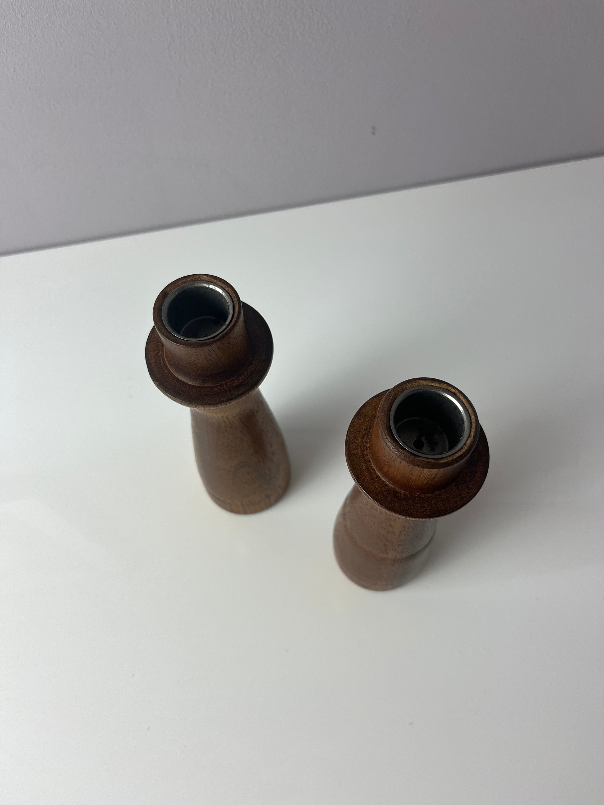 Set: 2x Kerzenständer Teak