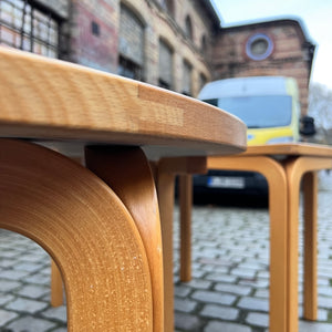 Halbrunder Esstisch grau Buche von Rud Thygesen & Johnny Sørensen für Farstrup