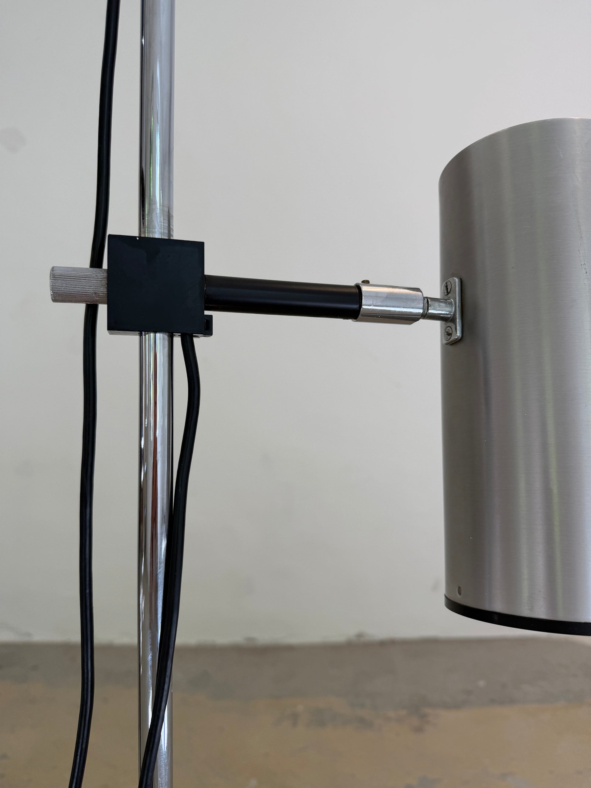 Stehlampe silber von Arnold Berges für Staff