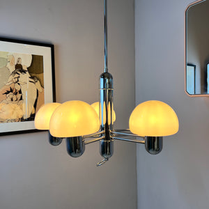 Kronleuchter Chrom Milchglas