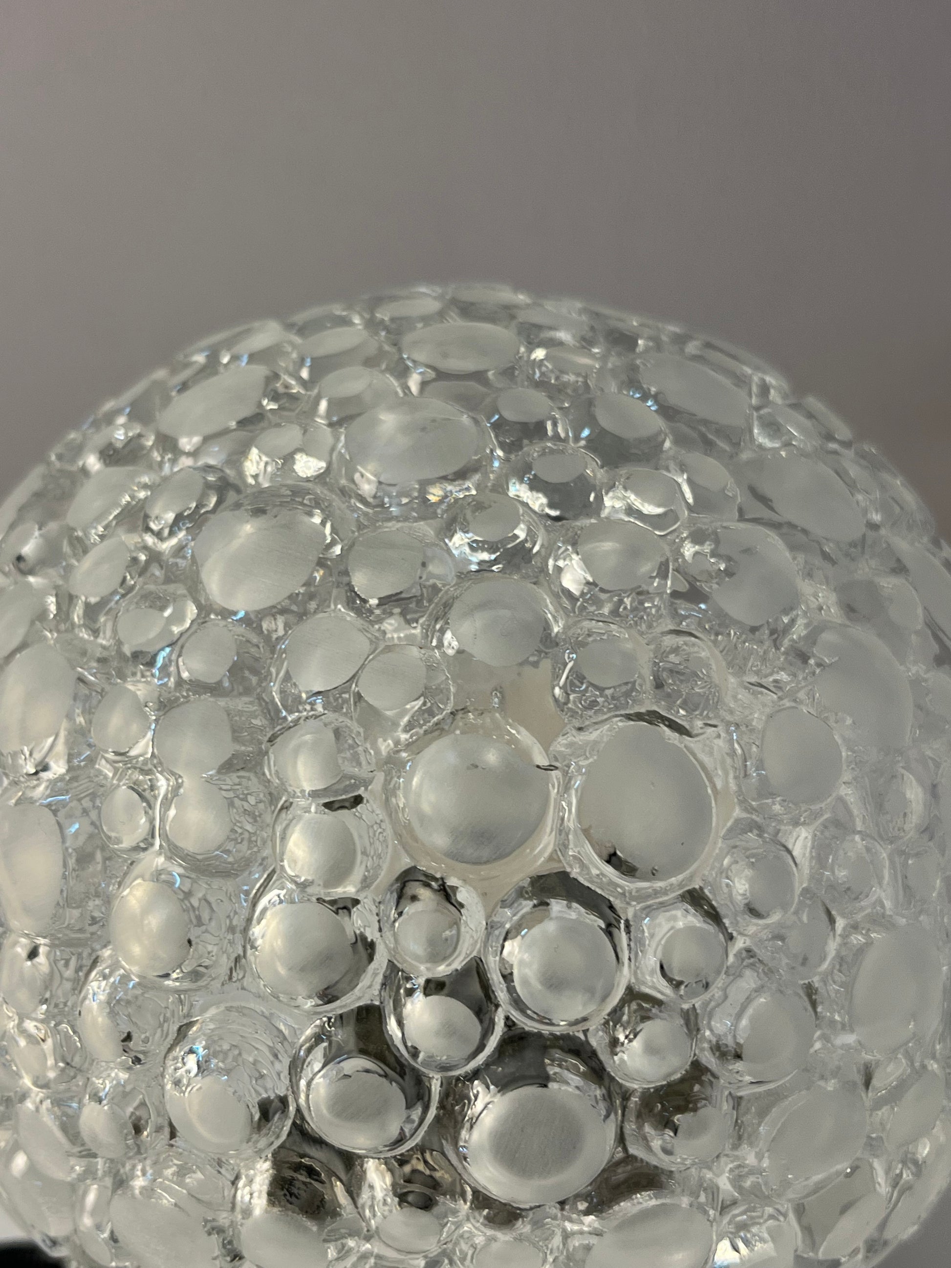Kugel-Tischlampe weiß Strukturglas