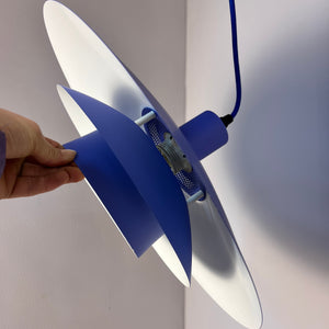 Lamellenlampe Donau blau von JEKA