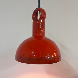 Hängelampe rot Keramik