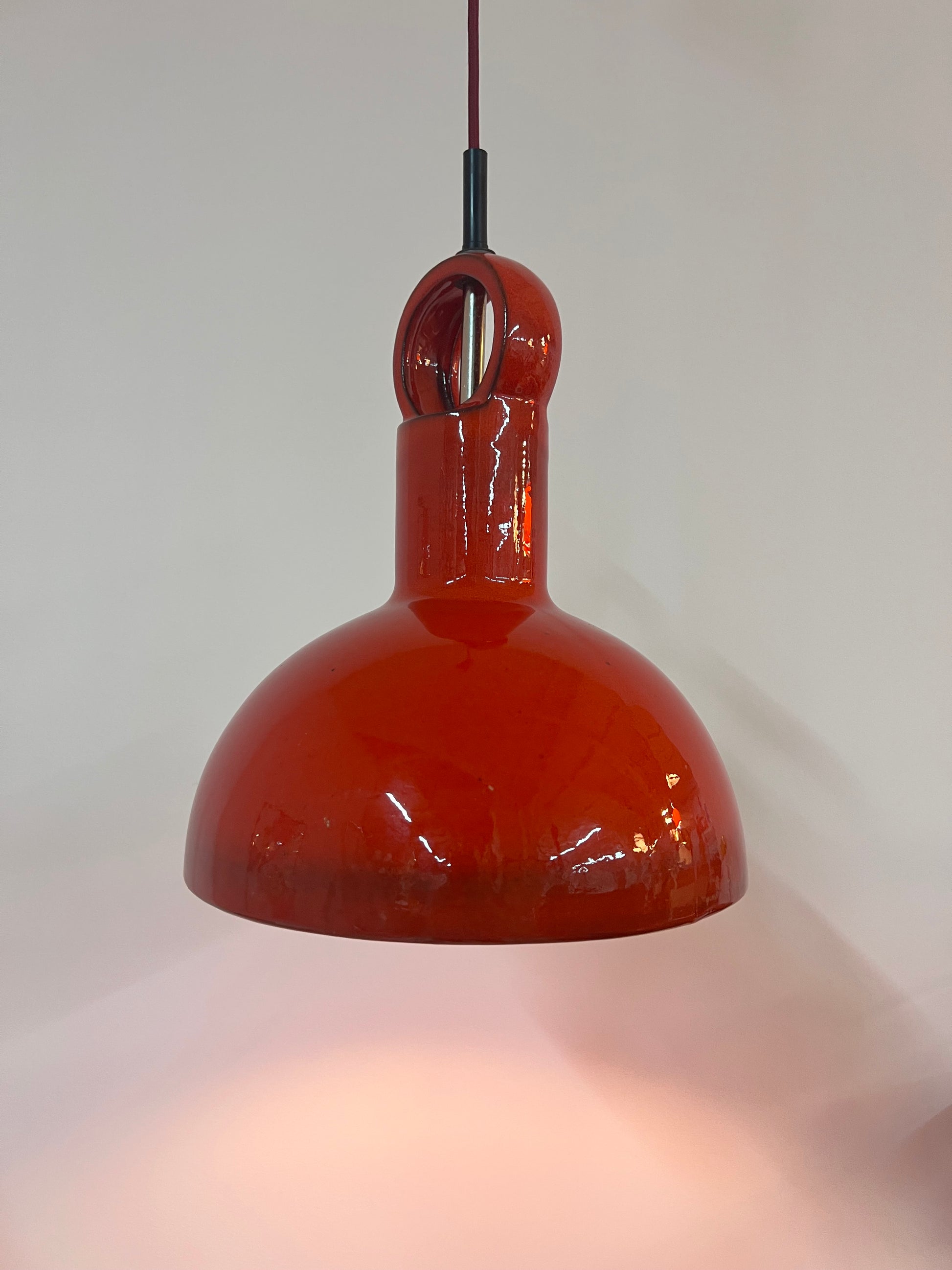 Hängelampe rot Keramik