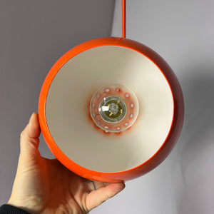 Kugellampe neu lackiert orange aus Dänemark