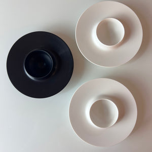 Set: 3x Eierbecher schwarz weiß Melamin von Torben Ørskov