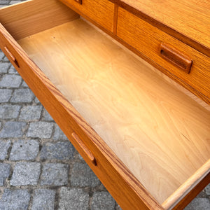 Tallboy Kommode Eiche mit Doppelgriffen von Holger Jensen für FDB Møbler