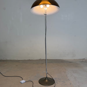 Stehlampe braun weiß Acryl Chrom von Elio Martinelli