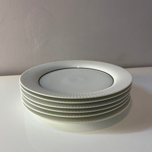 Set: 6x Speiseteller Modulation Secunda grün von Tapio Wirkkala für Rosenthal
