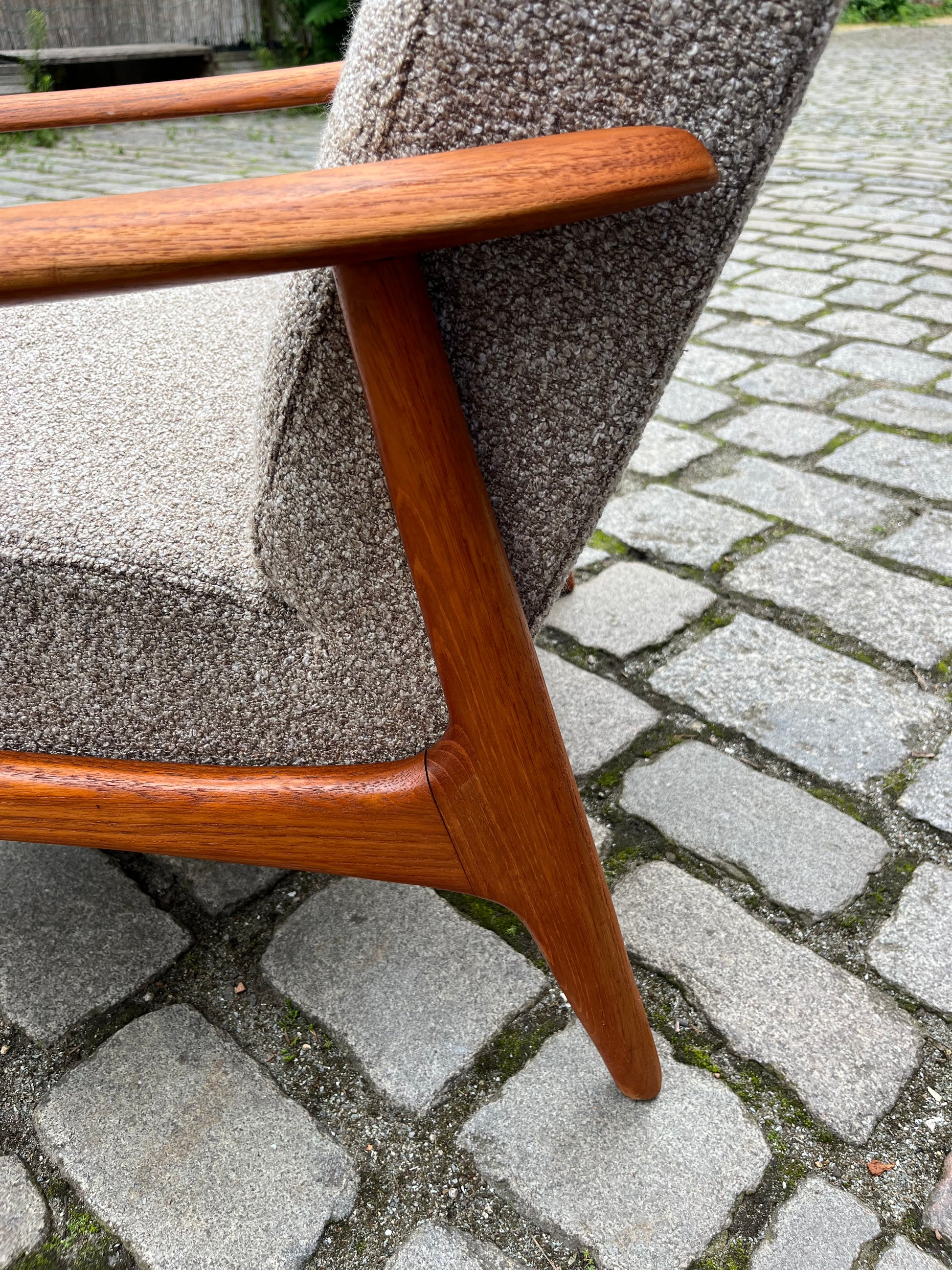 Sessel beige Teak aus Dänemark
