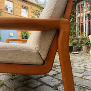 3-Sitzer Sofa Teak Wolle von Holstebro Møbelfabrik
