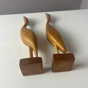 Set: 2 Kraniche Holz