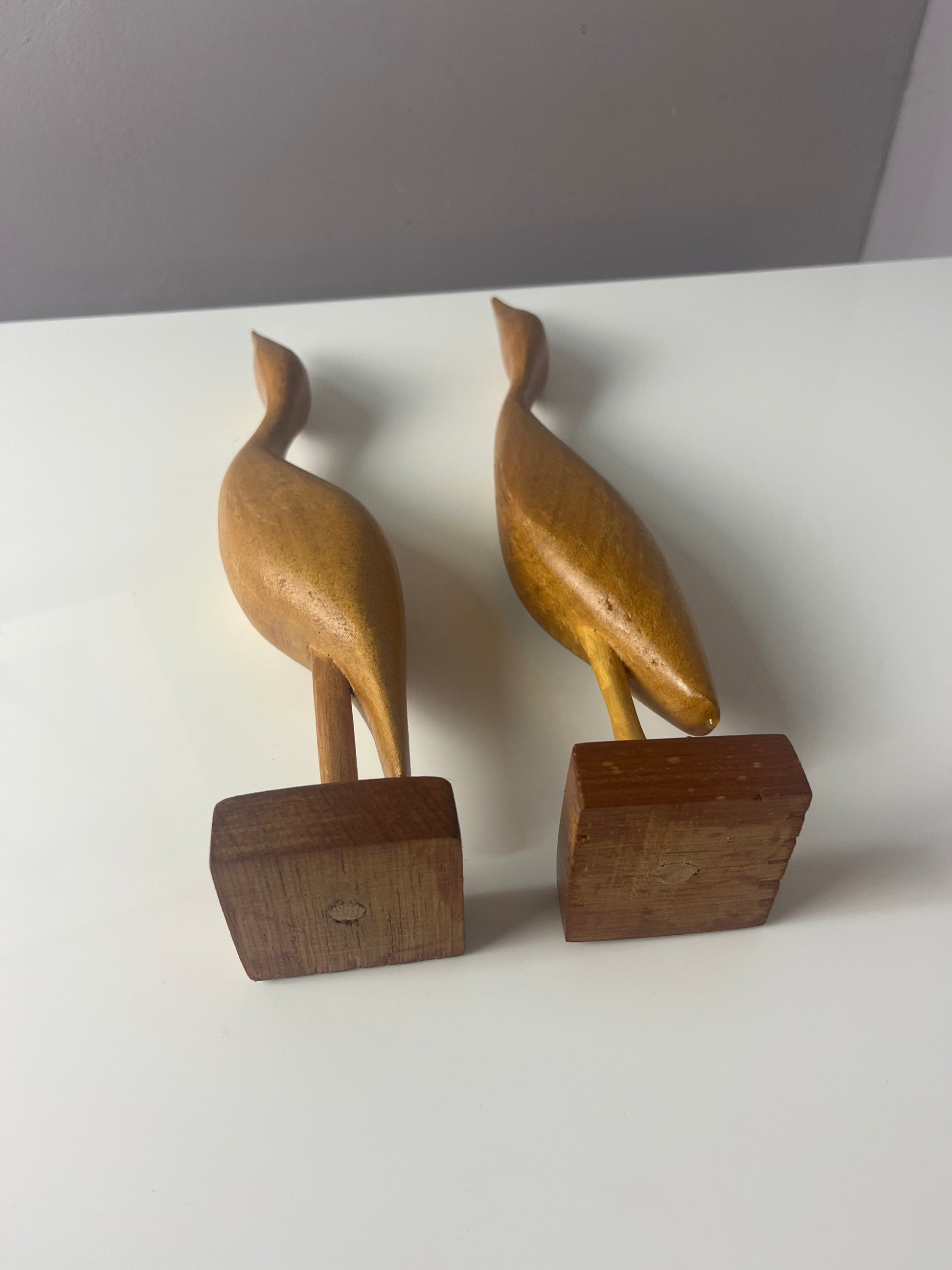 Set: 2 Kraniche Holz