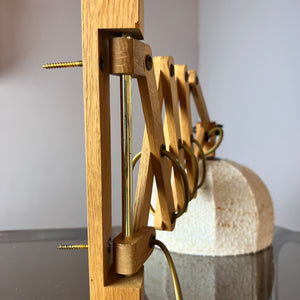 Scherenlampe beige Eiche