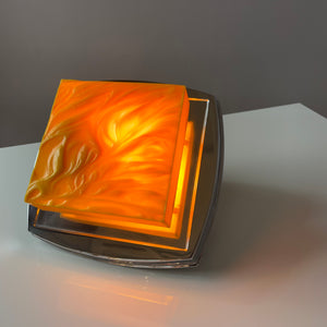 Wandlampe gelb Chrom von Uwe Mersch