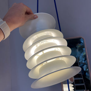 Lamellenlampe Strini weiß Kunststoff