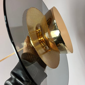 Lamellenlampe Gold Rauchglas aus Dänemark