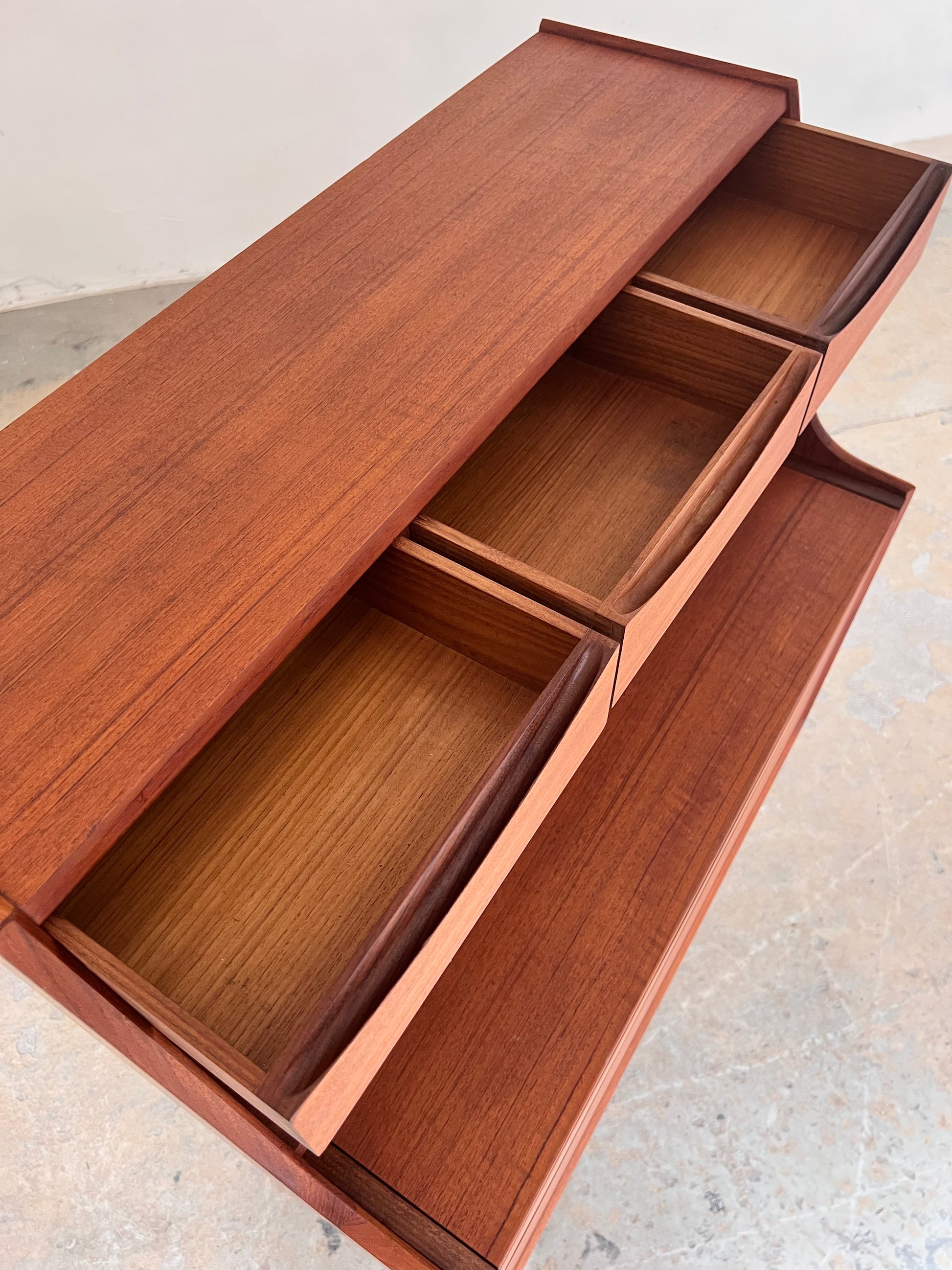 Sekretär Teak mit Schminktisch & Spiegel aus Dänemark