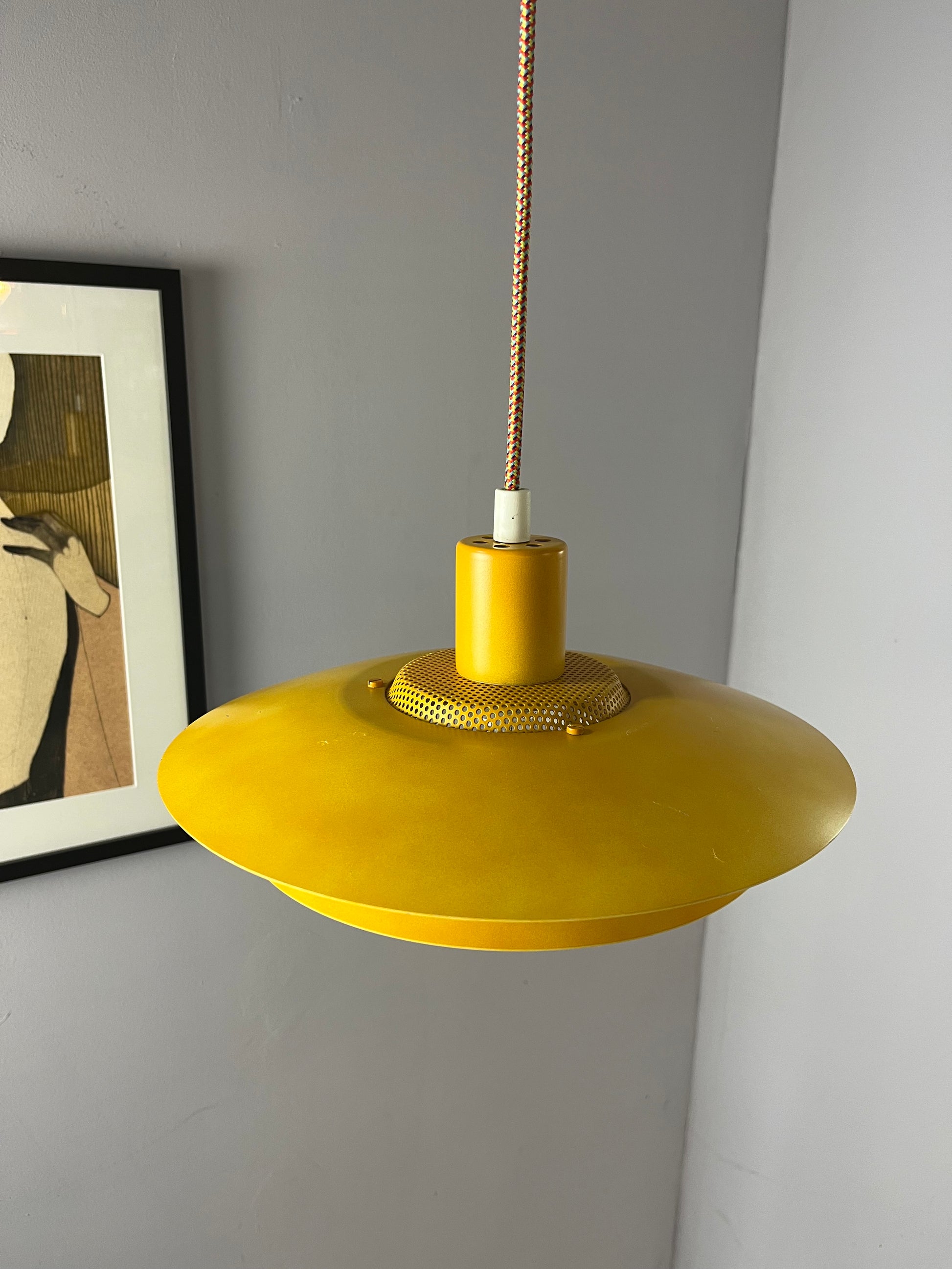 Lamellenlampe gelb aus Dänemark