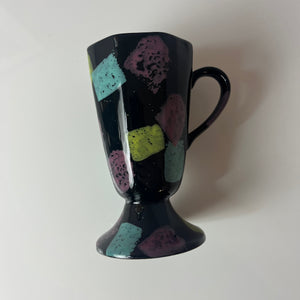 Set: 6x Tasse schwarz pastell