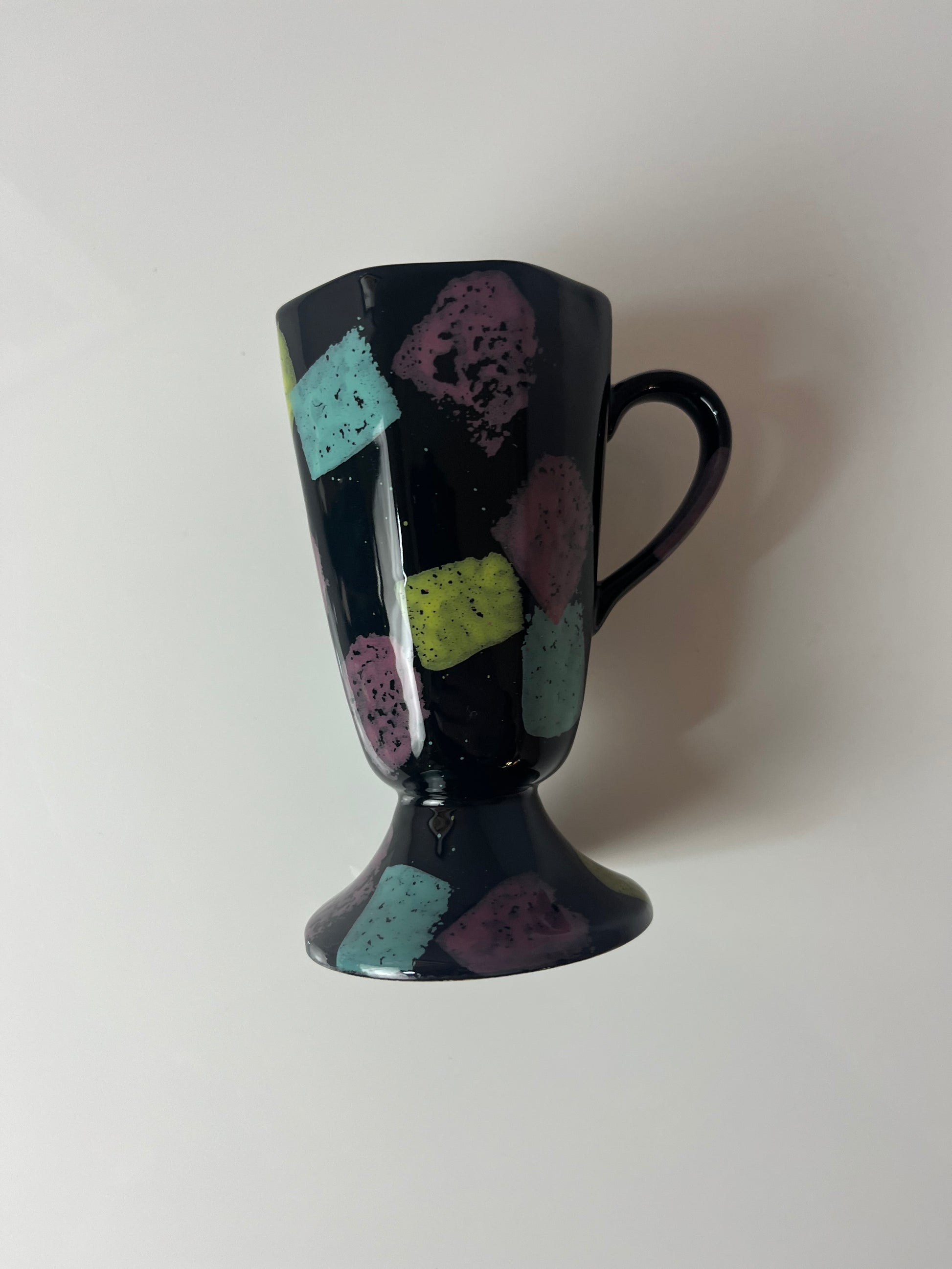 Set: 6x Tasse schwarz pastell