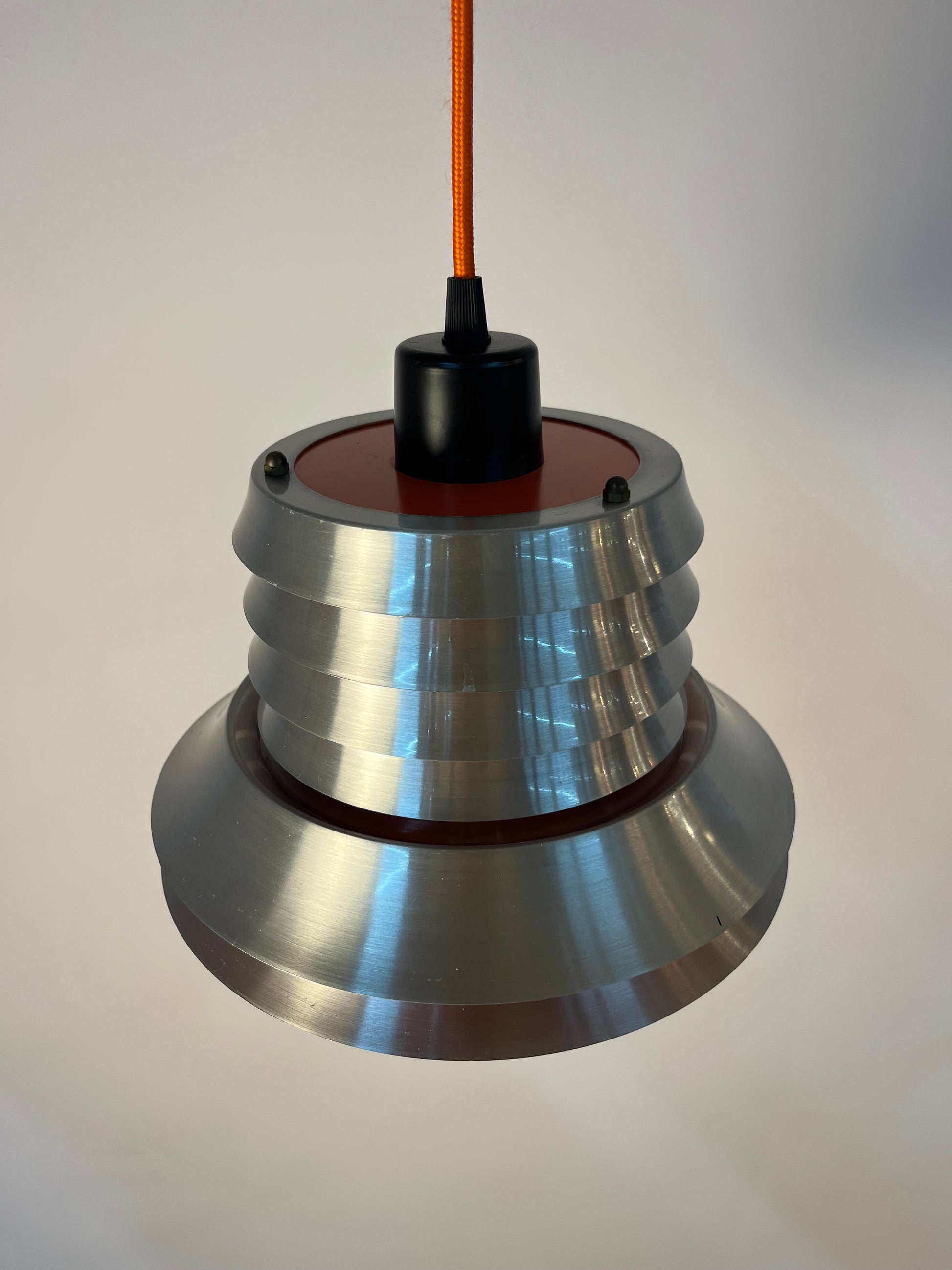 Lamellenlampe silber orange von Carl Thore für Granhaga