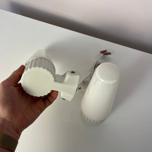 Set: 2x Wandlampe Modell 6020 weiß von Sigvard Bernadotte für Ifö