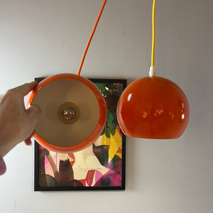 Kugellampe neu lackiert orange aus Dänemark