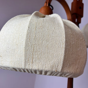 Stehlampe Teak und Seide von DOMUS